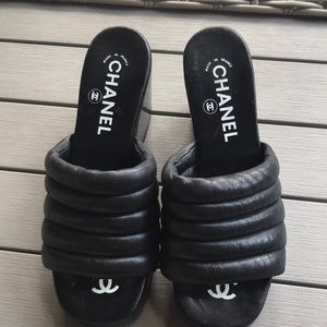 Authentic Chanel Platform Wedges/Sandals